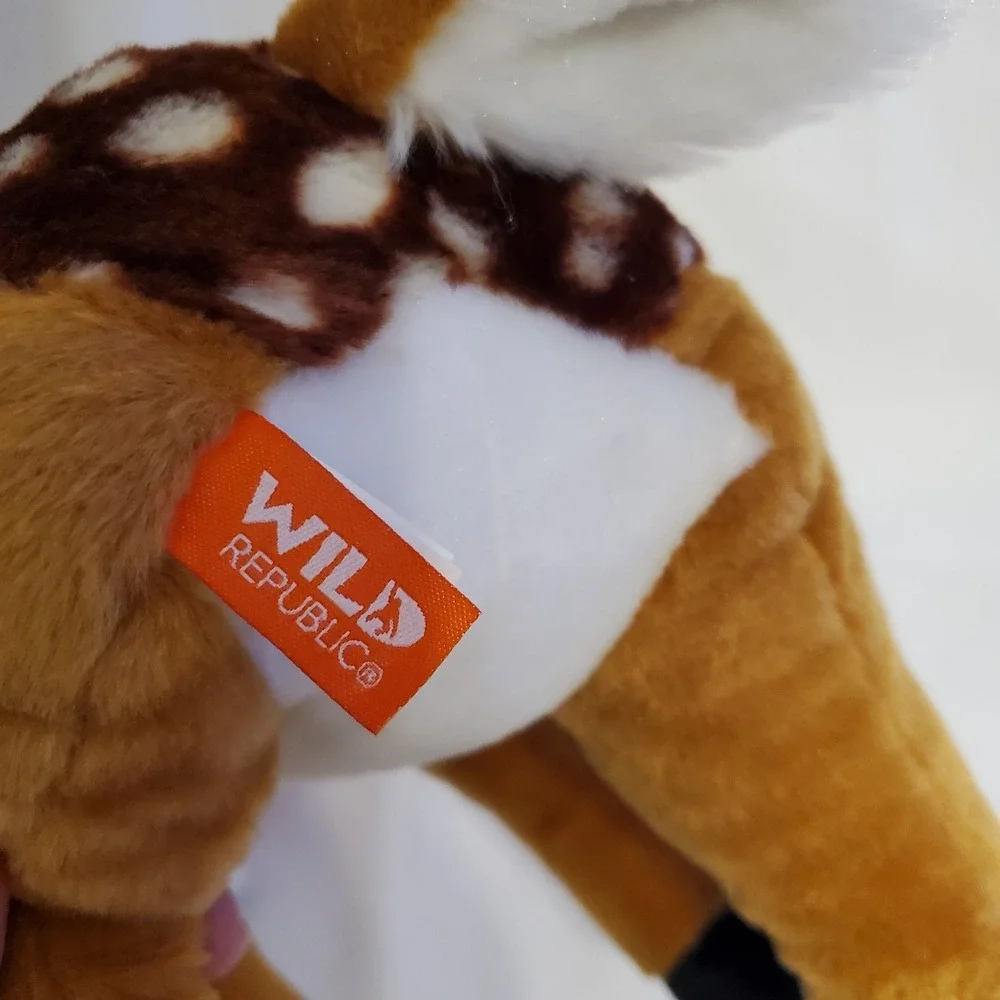 Wild Republic Plush Fawn Deer Stuffed Animal Brown White Spots